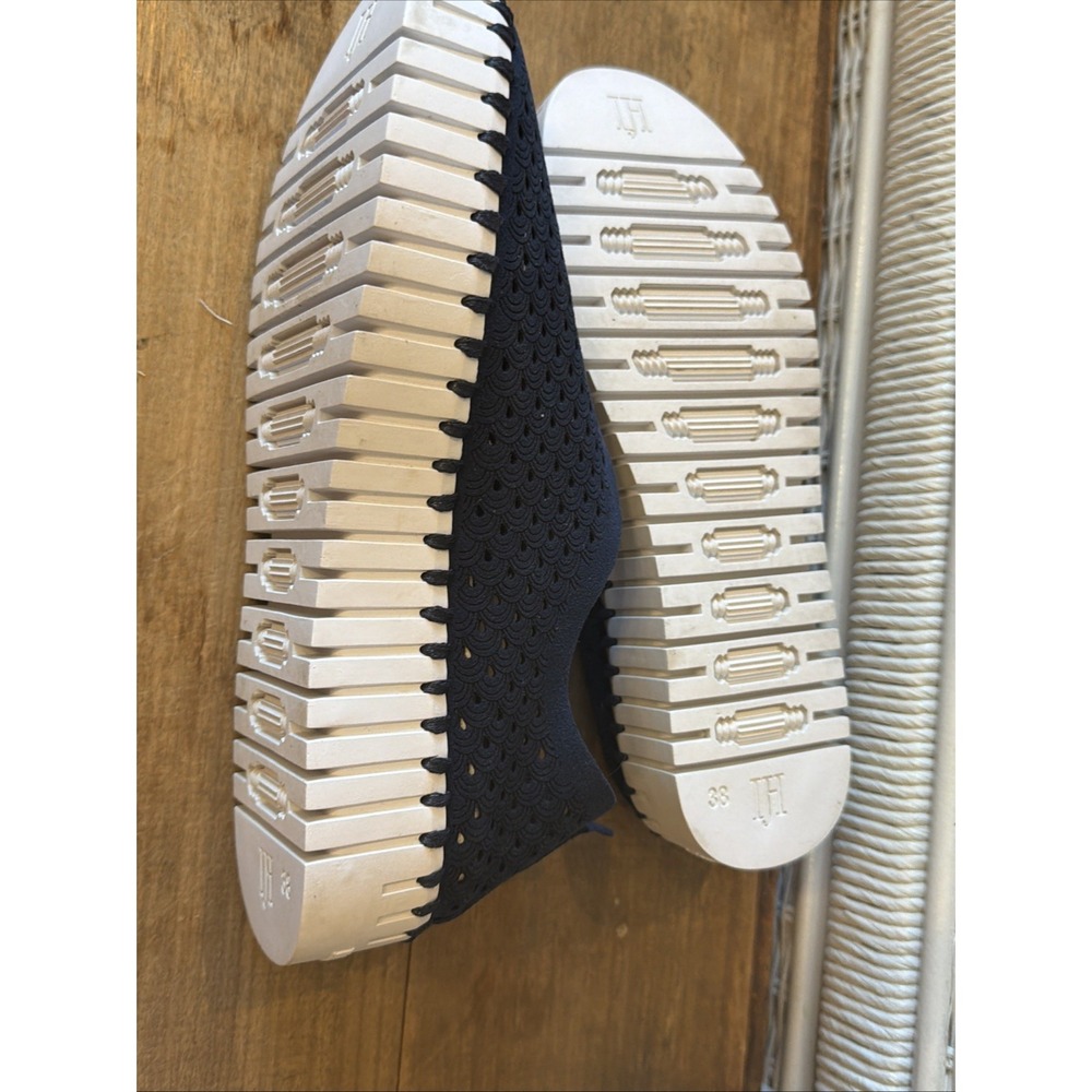 Ilse Jacobsen Tulip 139 Shoes Womens Size 38 Navy Slip On Perforated Comfort - Picture 6 of 10